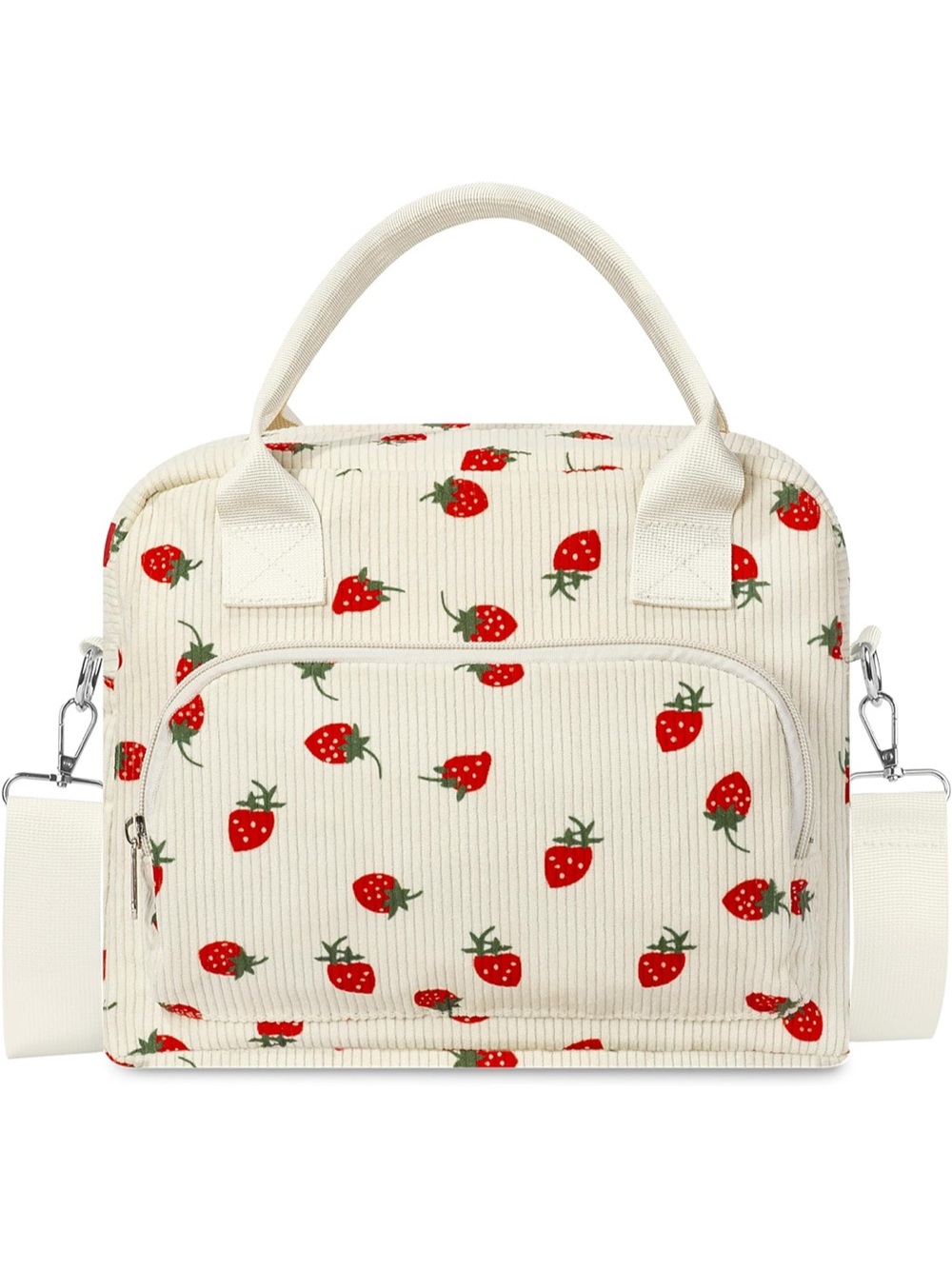 Strawberry Corduroy Lunch bag